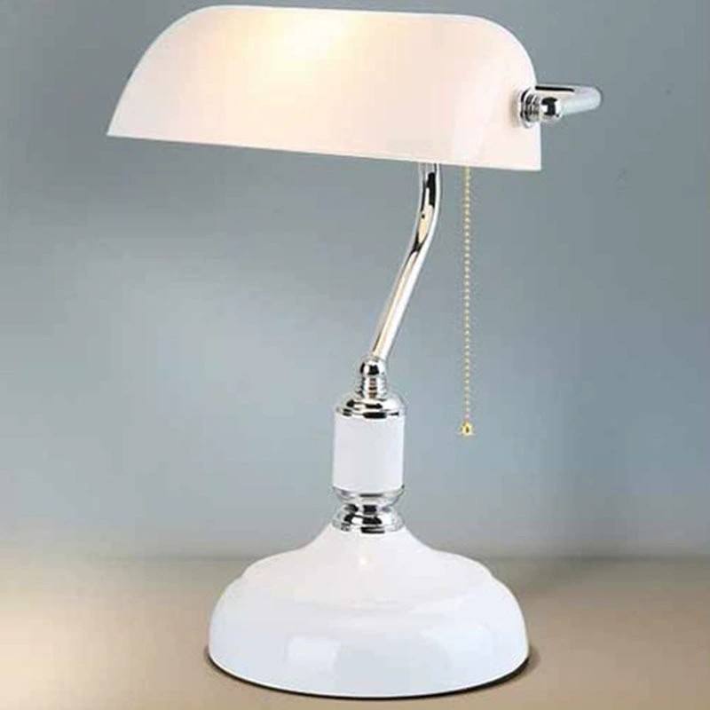 Wenjin WJ-TL-012 European Modern Antique Style Brass Table Lamp - Green Stained Glass Desk Light